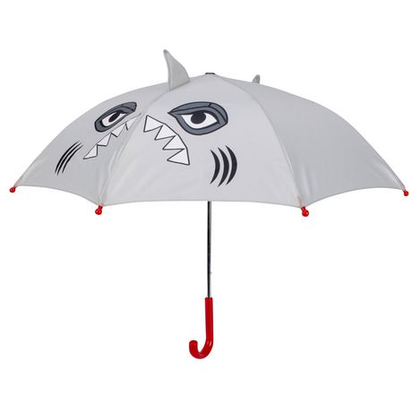 George Boys Pop up Shark Umbrella Grey Boys'