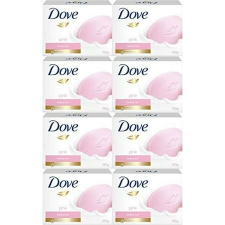 Dove Pink Beauty Cream Bar Soap  100 Gram / 3.5 Ounce Bars (Pack of 8)