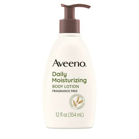 Aveeno Daily Moisturizing Body Lotion with Soothing Oat and Rich Emollients to Nourish Dry Skin  Fragrance-Free  12 Fl Oz (Pack of 6)