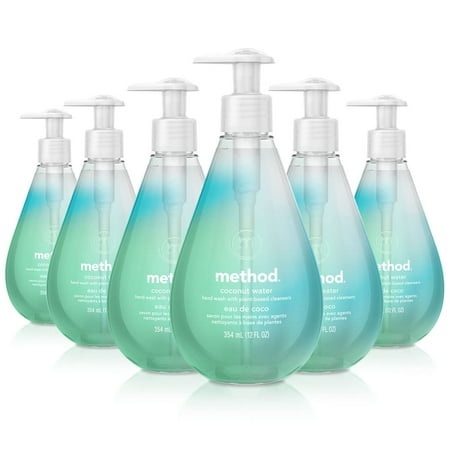 Method Gel Hand Wash  Coconut Water  Biodegradable Formula  12 Fl Oz (Pack of 6)
