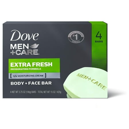 Dove Men+Care 3 in 1 Bar for Body  Face  and Shaving to Clean and Hydrate Skin Extra Fresh Body and Facial Cleanser More Moisturizing Than Bar Soap 3.