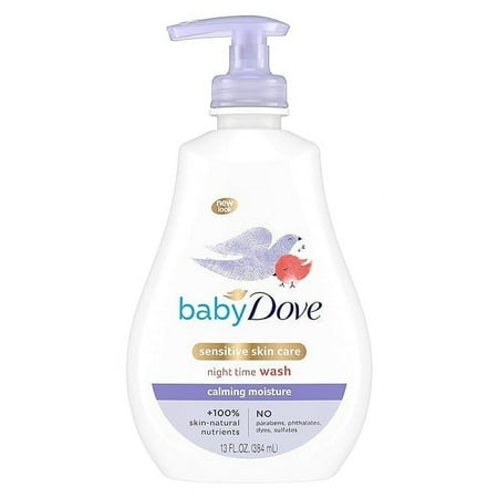 Baby Dove Sensitive Skin Care Baby Wash Calming Moisture for a Calming Baby Bath Wash Hypoallergenic and Tear-Free  Washes Away Bacteria 13 Oz