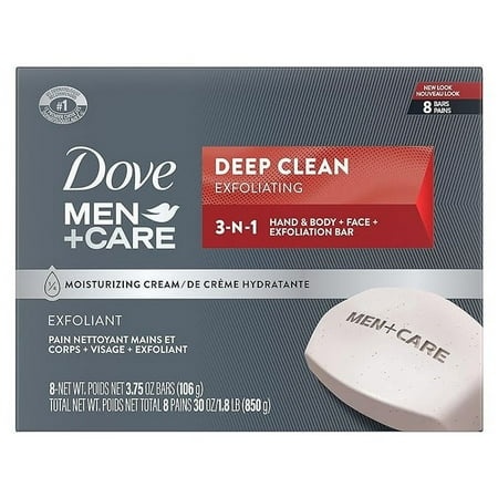 Dove Men+Care Body and Face Bar More Moisturizing Than Bar Soap Deep Clean Effectively Washes Away Bacteria  Nourishes Your Skin  3.75 Ounce (Pack of 
