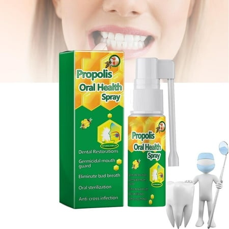 Propolis Oral Health Spray  Propolis Teeth Cleaning Spray  Propolis Oral Spray  Fresh Breath  Clean Teeth Stains  Lighitening Teeth (1PCS)