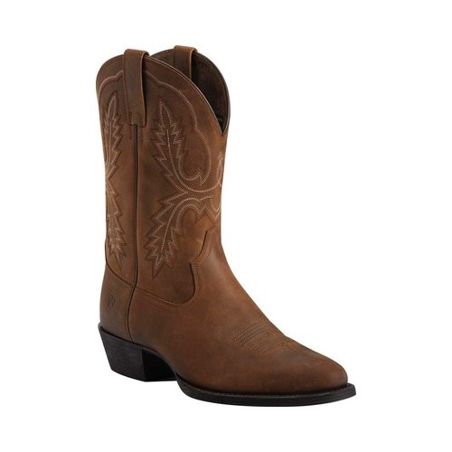Men's Bar Sour Western Boots in Distressed Brown Leather, Size 8.5 by Ariat