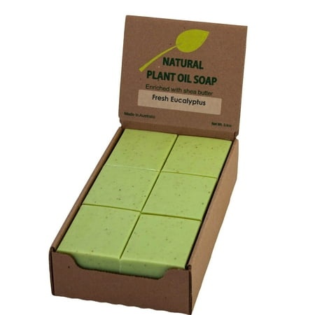 Simple Scents Australia Eucalyptus Scented Natural Soap Bars (6 Bars)  3.5oz Moisturizing French Triple Milled Soap Bars Enriched with Shea Butter - P