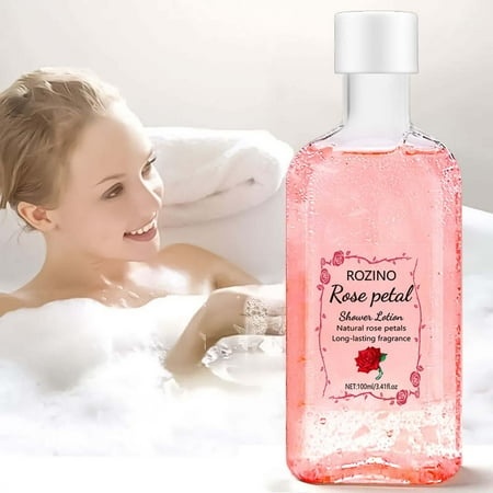 AFUADF Bath Gel Rose Petals Lasting Fragrance  Moisturizing Flowers  Moisturizing and Moisturizing Bath Cream 100ml Body Wash Safe for Sensitive Skin