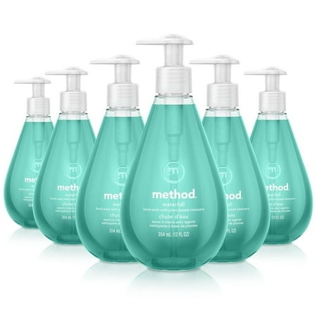 Method Gel Hand Soap  Waterfall  Biodegradable Formula  12 Fl Oz Pack of 6