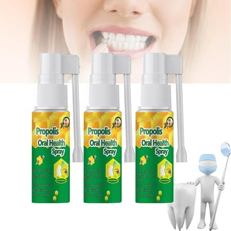 Propolis Oral Health Spray  Propolis Teeth Cleaning Spray  Propolis Oral Spray  Fresh Breath  Clean Teeth Stains  Lighitening Teeth (3PCS)