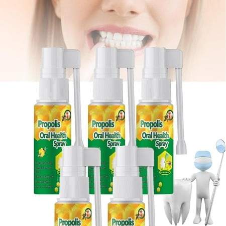Propolis Oral Health Spray  Propolis Teeth Cleaning Spray  Propolis Oral Spray  Fresh Breath  Clean Teeth Stains  Lighitening Teeth (5PCS)