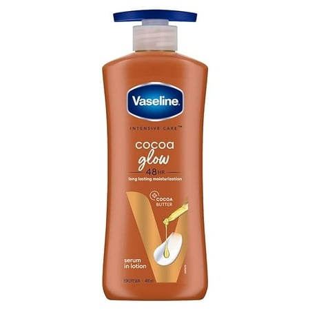 Vaseline Cocoa Glow Serum in Lotion  400 Ml | 100% Pure Cocoa & Shea Butter for Glowing & Soft Skin