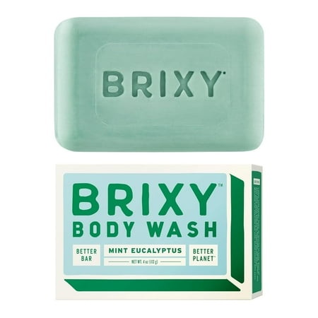 BRIXY Body Wash Bar to Moisturize & Soften  All Skin Types Including Sensitive Skin  Sustainable  Vegan  Plastic Free (pack of 1  4oz Bar)