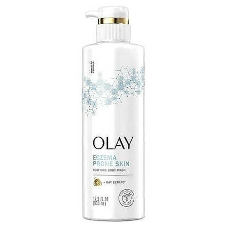 Olay Soothing Moisturizing Body Wash for Sensitive Skin with Vitamin B3 Complex and Oat Extract  17.9 Fl Oz