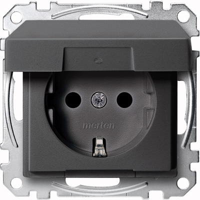 Merten MEG2310-0414 Steckdose CEE 7/3 Anthrazit (MEG2310-0414)