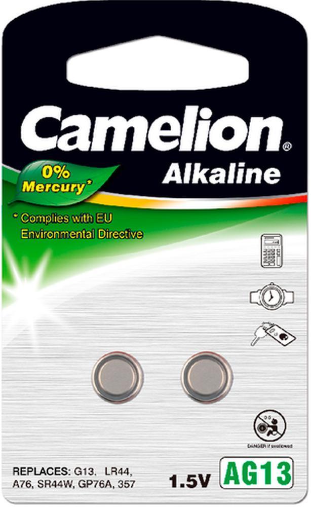 2er Pack Knopfzelle LR 44 Alkaline Camelion, 20 Pack (40 Stück)