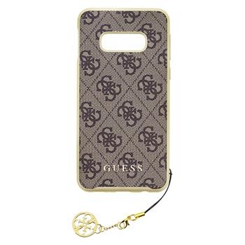Guess Charms 4G Samsung Galaxy S10 / S10e Backcover Handyhülle Ledertasche Braun