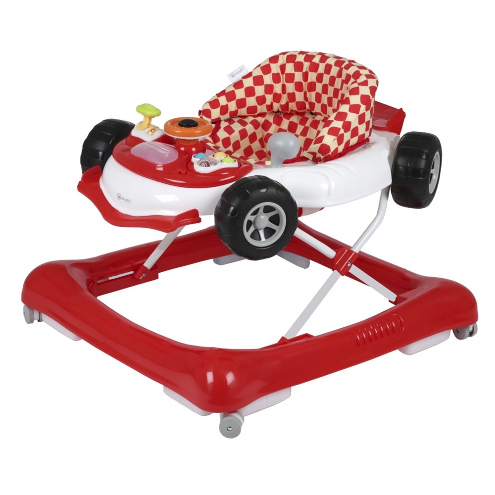 BabyGo Lauflernwagen Walker Gehfrei Car Rot
