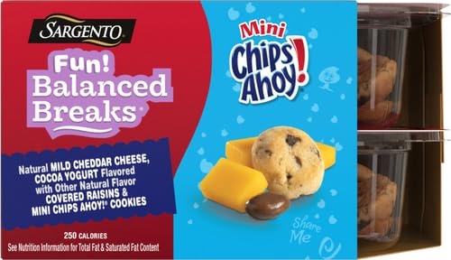 Sargento Fun! Balanced Breaks Mild Cheddar Natural Cheese, Cherries & Berries Natural Flavored Fruit Snacks & Mini CHIPS AHOY! Cookies, 2 Pack thumbnail