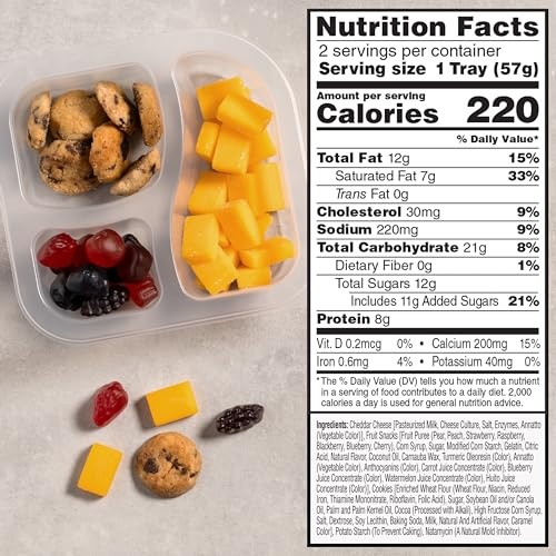 Sargento Fun! Balanced Breaks Mild Cheddar Natural Cheese, Cherries & Berries Natural Flavored Fruit Snacks & Mini CHIPS AHOY! Cookies, 2 Pack thumbnail