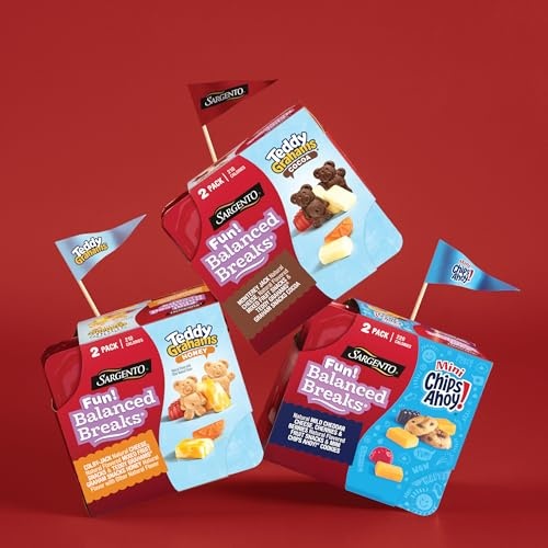 Sargento Fun! Balanced Breaks Mild Cheddar Natural Cheese, Cherries & Berries Natural Flavored Fruit Snacks & Mini CHIPS AHOY! Cookies, 2 Pack thumbnail