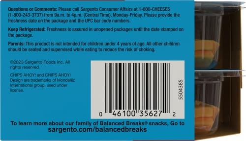 Sargento Fun! Balanced Breaks Mild Cheddar Natural Cheese, Cherries & Berries Natural Flavored Fruit Snacks & Mini CHIPS AHOY! Cookies, 2 Pack thumbnail