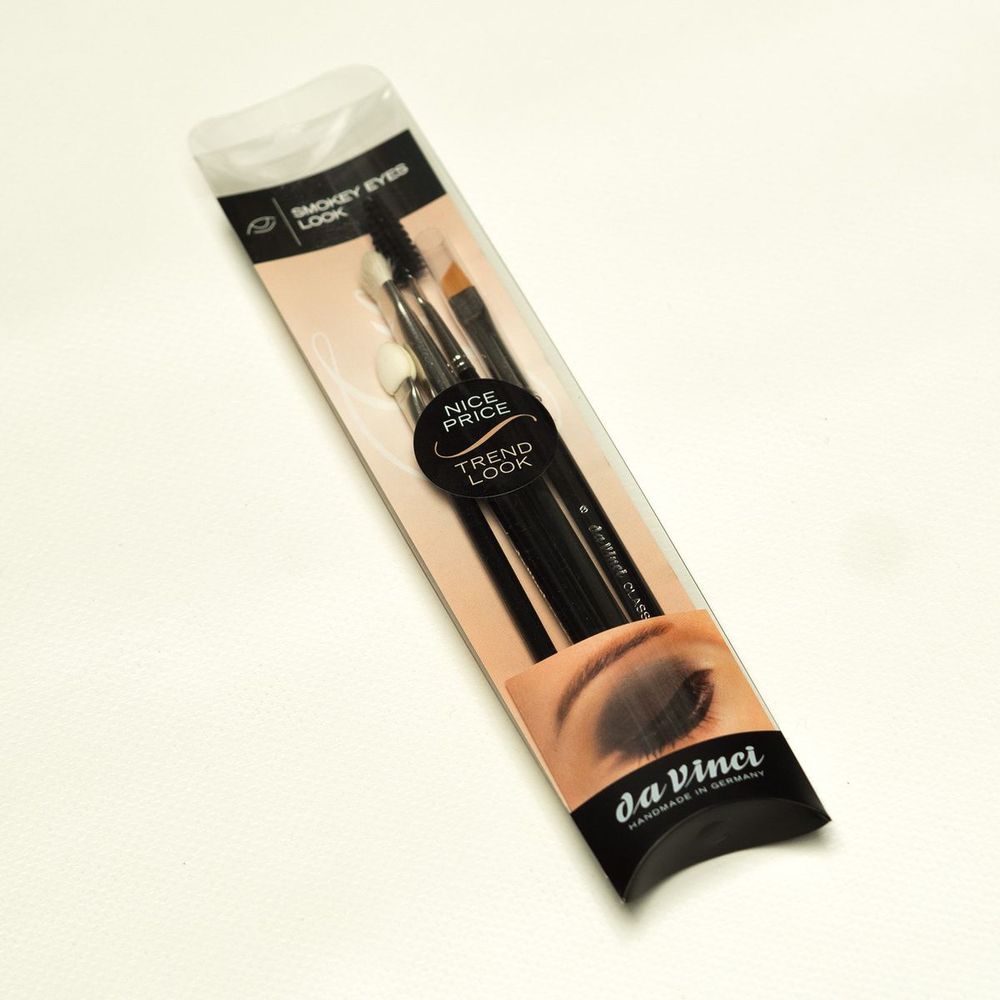 Da Vinci Set Smokey Eyes Set Eyelash Brush + Applicator + Blender + Liner 1 Stk.