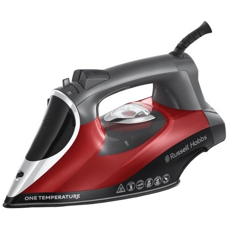 Russell Hobbs 25090-56 Iron Dry & Steam Iron Ceramic Soleplate 2600 W Black, Grey, Red