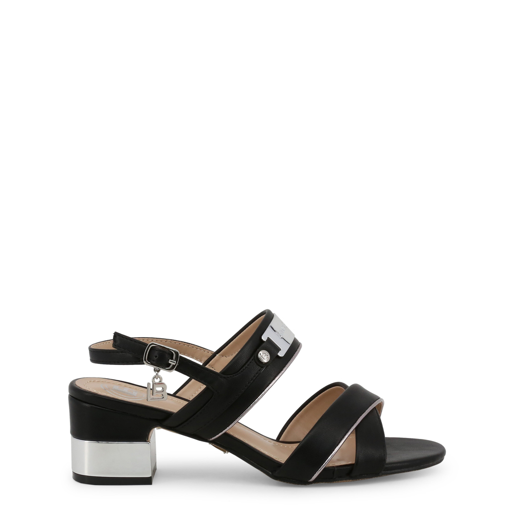 Laura Biagiotti 5509-CALF-BLACK-Black-38 Womens Sandals Black - Size 38