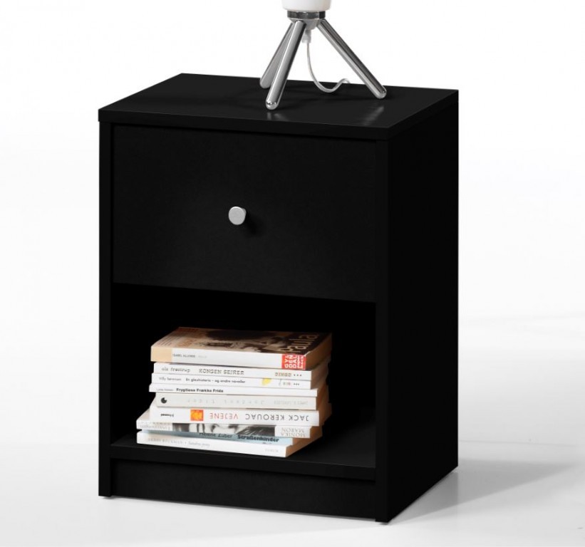 Clanton Small-Space 1 - Drawer Nightstand Black