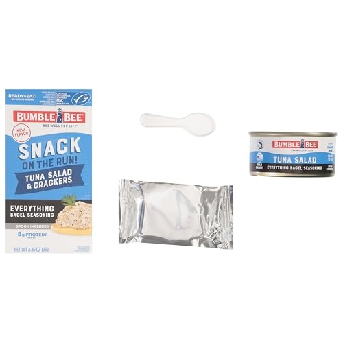 Bumble Bee Snack on the Run Everything Bagel Seasoning Tuna Salad with Crackers Kit, 3.35 Oz - Ready to Eat, Spoon Included - Wild Caught Tuna - Shelf thumbnail