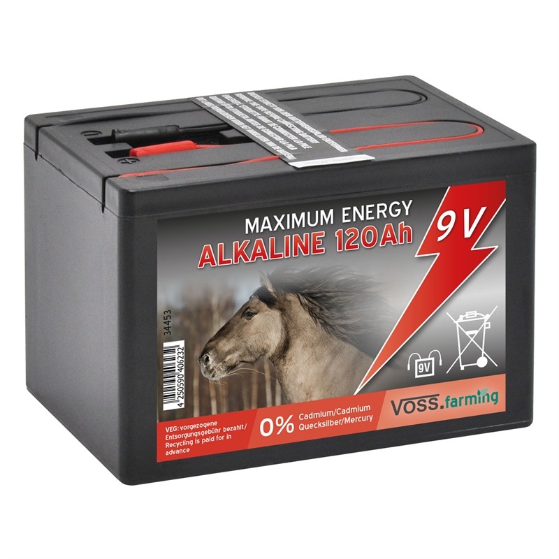 VOSS. Farming Alkaline 120Ah - 9V Weidezaunbatterie, Klein
