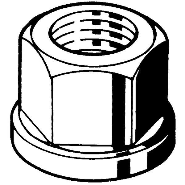 Sechskantmuttern M24 Stahl 10 DIN 6331 Mit Bund 10 Stk