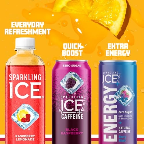 Sparkling Ice, Raspberry Lemonade Sparkling Water, Zero Sugar Flavored Water, with Vitamins and Antioxidants, Low Calorie Beverage, 17 Fl Oz Bottles ( thumbnail