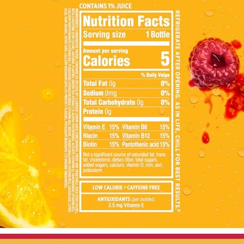 Sparkling Ice, Raspberry Lemonade Sparkling Water, Zero Sugar Flavored Water, with Vitamins and Antioxidants, Low Calorie Beverage, 17 Fl Oz Bottles ( thumbnail