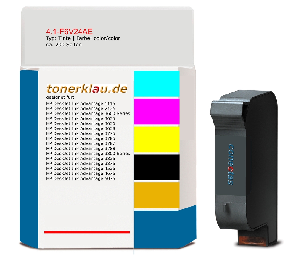Kompatibel HP Tinte 4.1-F6V24Ae [ F6V24Ae ] Für: HP DeskJet Ink Advantage 5075 [ DeskJetInkAdv.