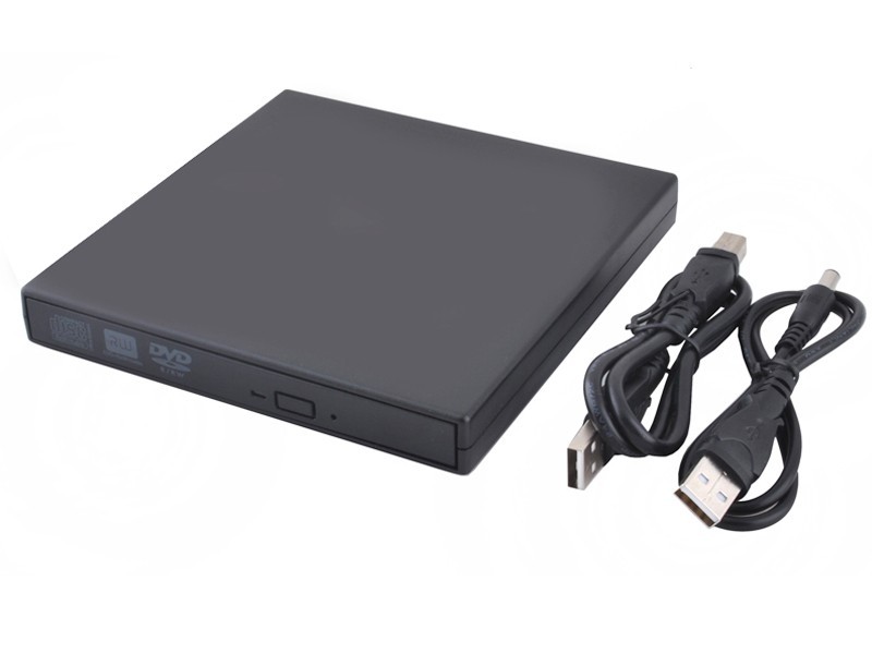Externes CD/DVD Laufwerk USB Slim Schwarz Notebook Netbook Combo Brenner 2320