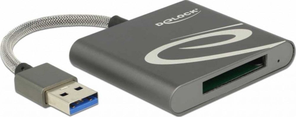 DeLOCK 91583 Card Reader USB 3.2 Gen 1 (3.1 Gen 1) Grey