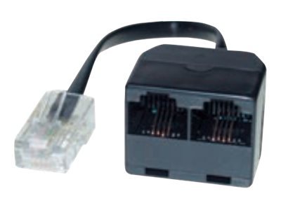 ISDN Verteiler, 2-fach, 1 X RJ45 St/2x RJ45 (8P8C) Bu, 10 Cm Kabel Zum Anschluss Von 2 ISDN-Geräten an Eine Leitung (17000462)