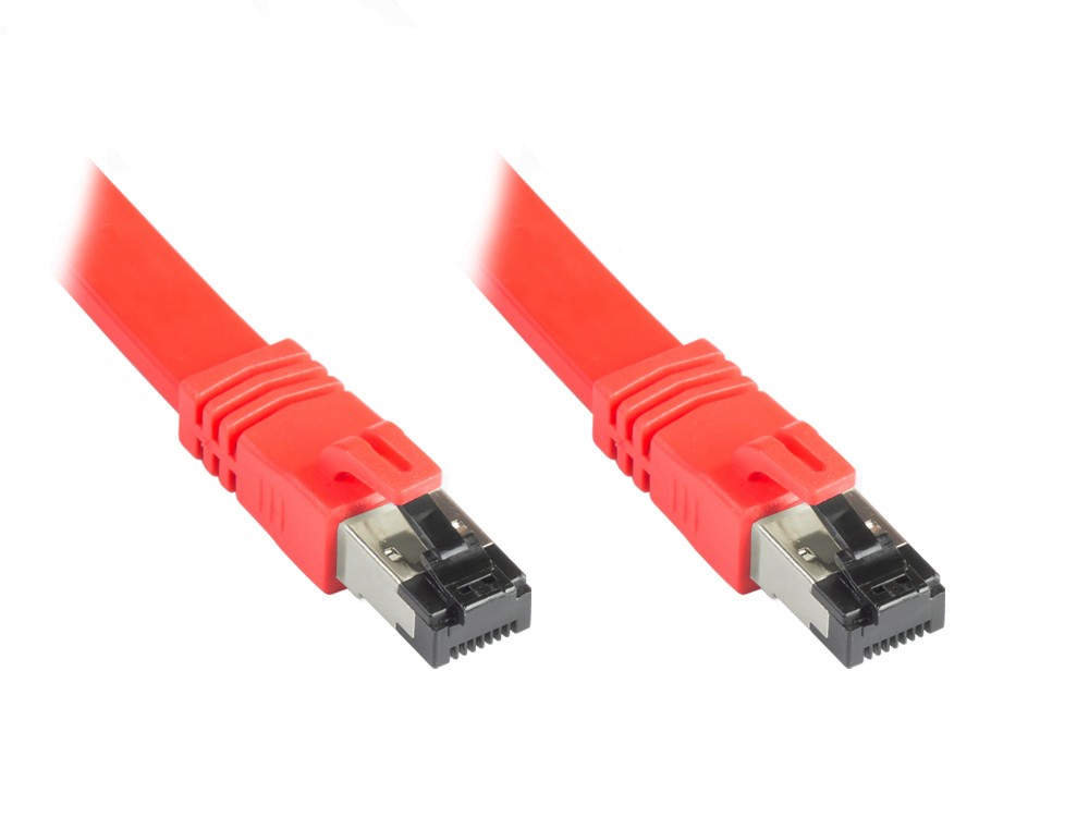 FLACH-Patchkabel Cat. 8.1, U/ftp, PiMF, Halogenfrei (Lszh), 2000MHz, 40Gbit/s, Ro.