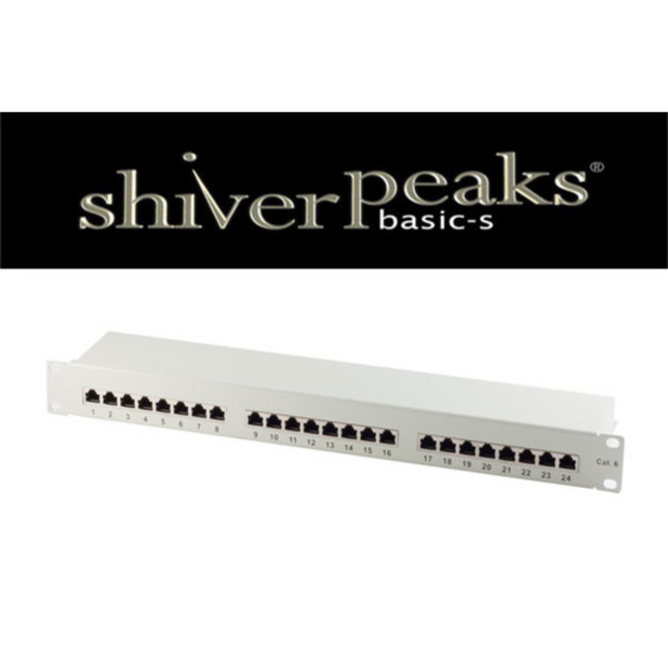 SHVP BS75074 - Patchpanel 48,30cm (19) 24-Port Cat.6 1 HE - Patch-Panel (BS75074)