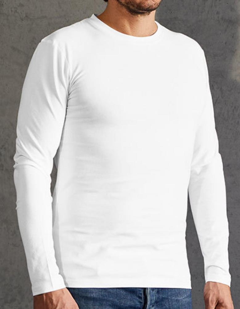 White - Men´s Slim Fit-T Longsleeve Herren T-Shirt