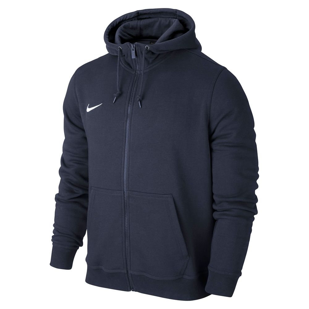 Nike YTH TEAM CLUB FZ HOODY, 10 | PIKA NONA / PIKA NONA | MODZIE UNISEX BLUZKA Z KAPTUREM PENY LS | OBSIDIAN / OBSIDIAN / FOOTBALL WHI | XS