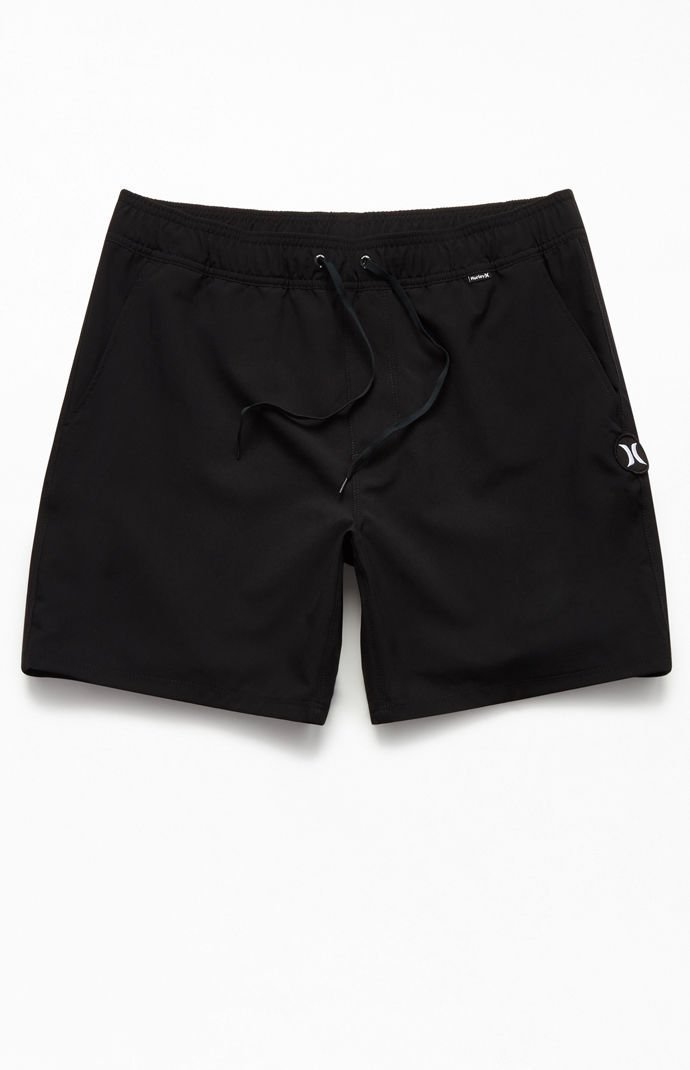 Hurley Men's O&O Volley 17” Board Shorts, Small, Black