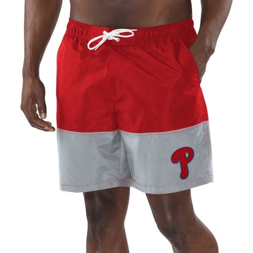 Philadelphia Phillies G-III Sports by Carl Banks Anchor Volley Shorts - Red/Gray