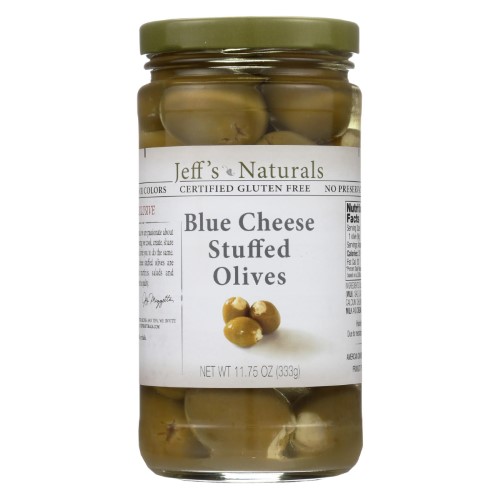 Jeff's Naturals Stuffed Olives Blue Cheese 11.75 Oz