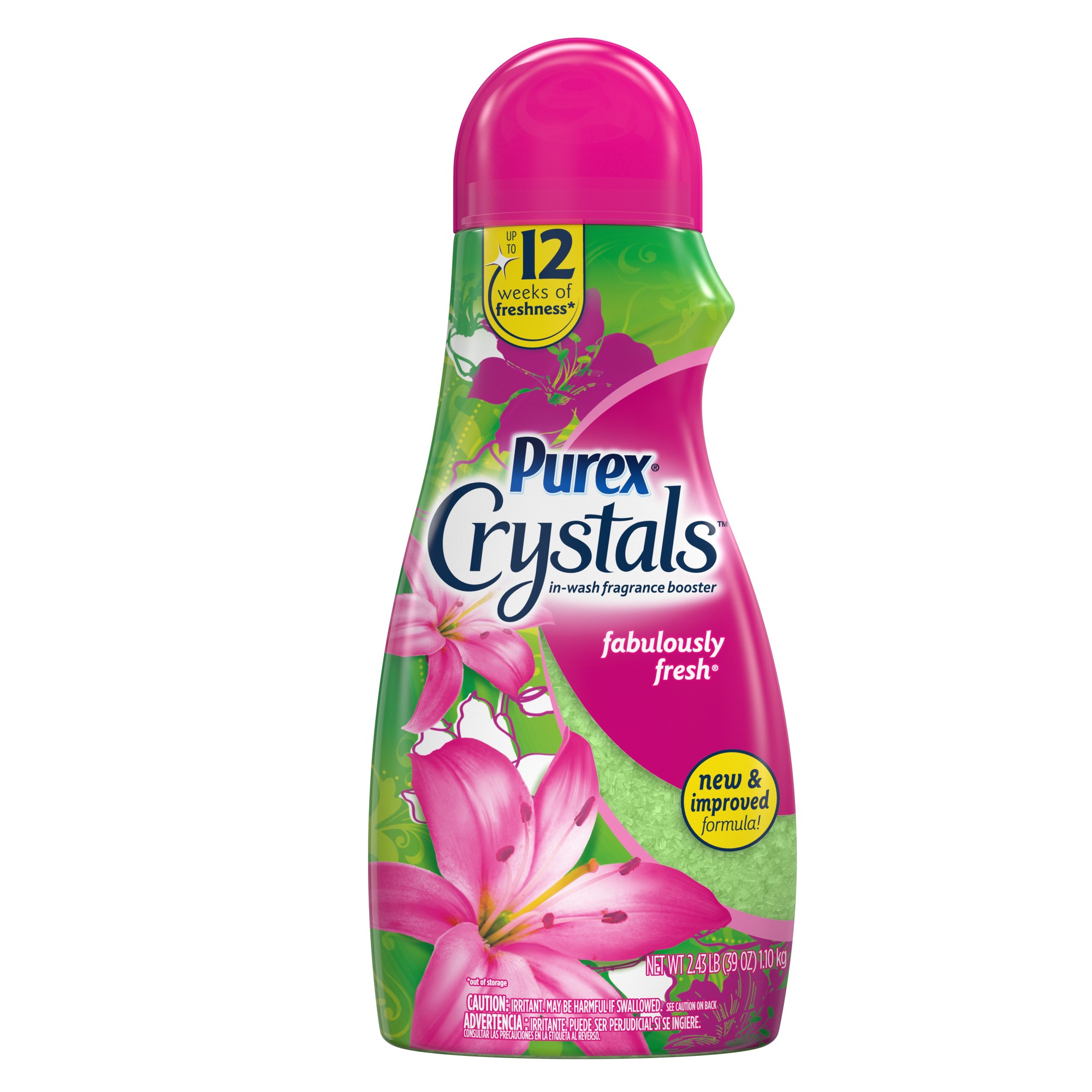 Purex Crystals Scent Booster  Natural Elements  Fresh Lilies & Linen  39oz