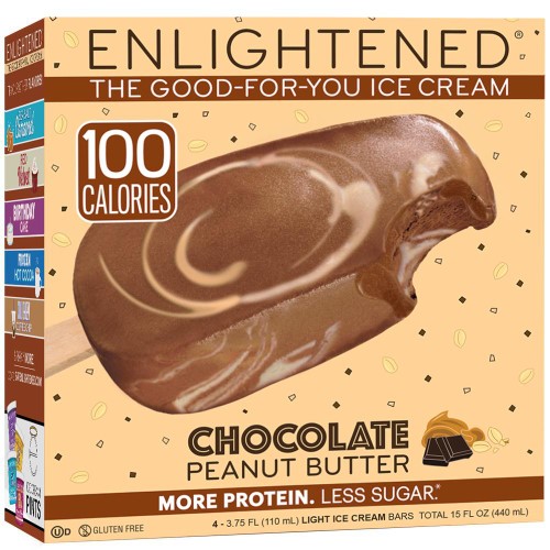 Chocolate Peanut Butter Light Ice Cream Bars
