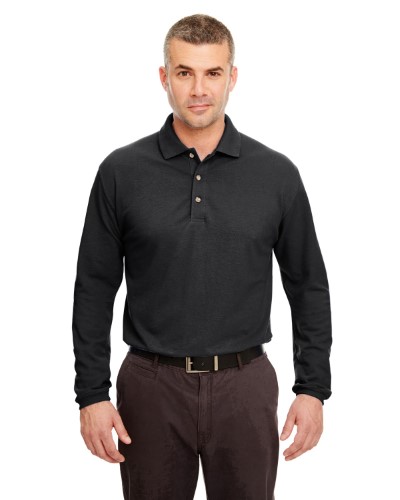 UltraClub Sport Shirt 8532 Solid Unisex Long-Sleeve Classic Pique Polo