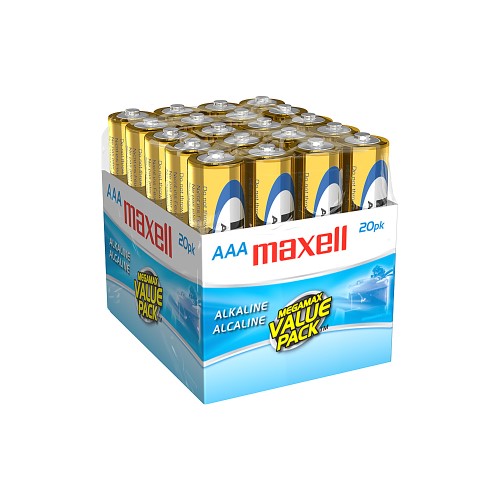 Maxell 723849 - Lr0320mp Alkaline Batteries (aaa; 20 Pk; Brick)
