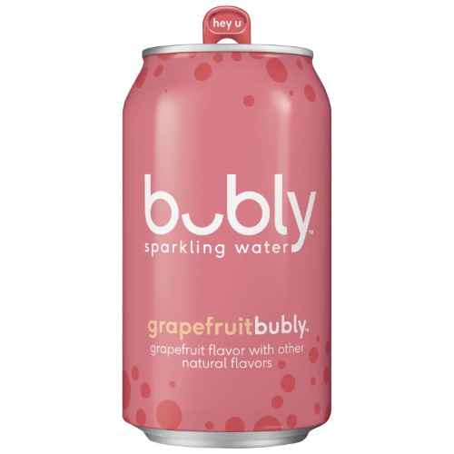 Bubly Sparkling Water, Grapefruit, 12 Fl Oz, 8 Ct